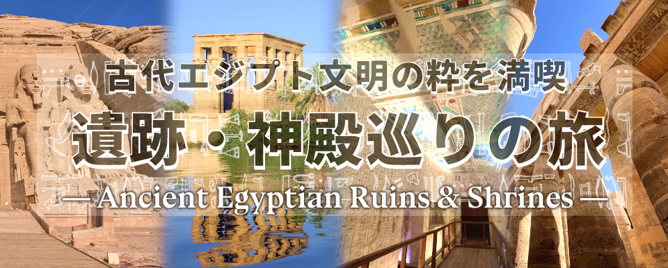 古代エジプト文明の枠を満喫 遺跡・神殿巡りの旅