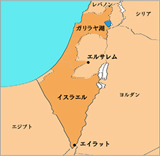 イスラエル・イスラエル周辺地図