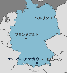 ドイツ・オーバーアマガウ周辺地図