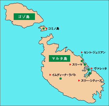 マルタ地図
